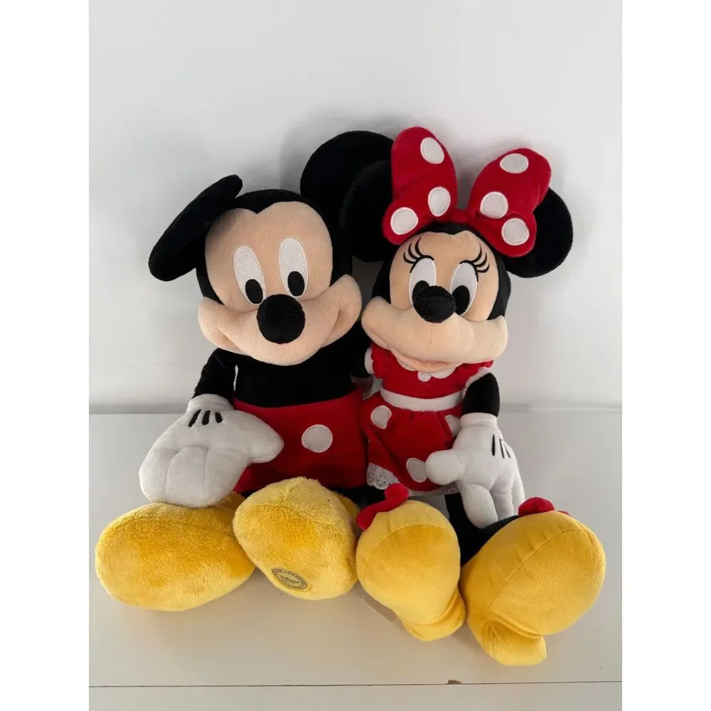 Disney Mickey Minnie Mouse Plush Set 2 Stuffed Toys Disney Store - Picture 11 of 11